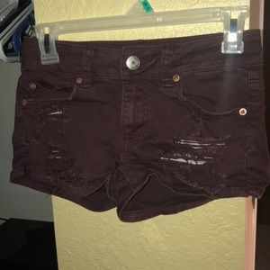 American Eagle burgundy shorts